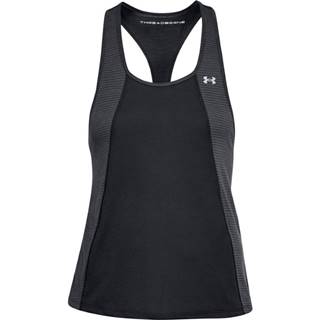Dámske tielko Under Armour Threadborne Fashion Tank BLACK / BLACK / METALLIC SILVER - XS