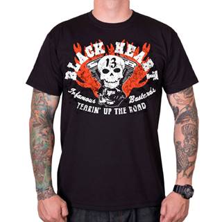 Tričko BLACK HEART Flathead Skull čierna - M