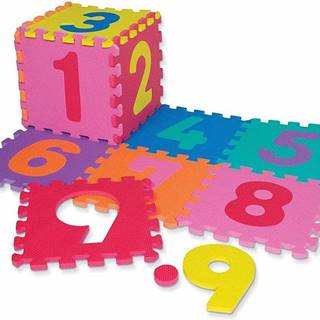 Dětská hrací podložka s čísly  30x30x1,2 cm - 12ks