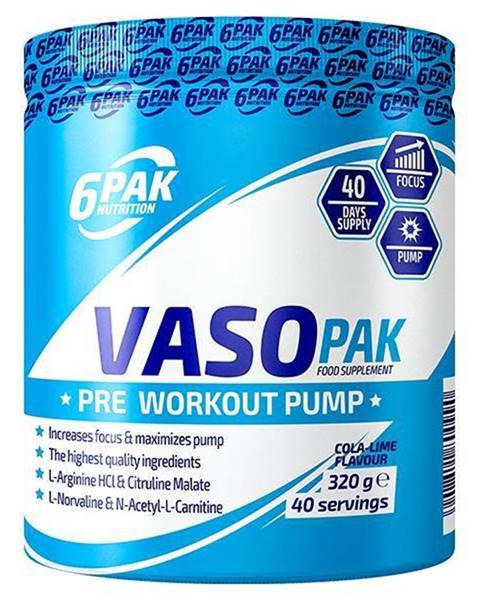 VASO PAK - 6PAK Nutrition 320 g Cola Lime