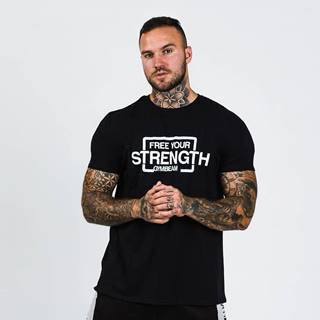 Pánske tričko Free Your Strength Black White  M