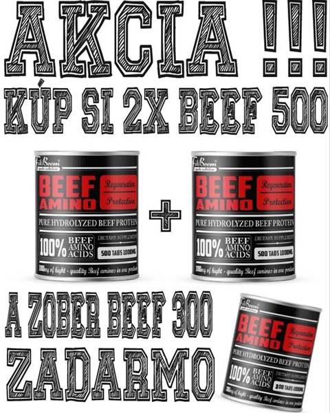 2+1 Zadarmo: Beef Amino -  500 tbl. + 500 tbl. + 300 tbl.