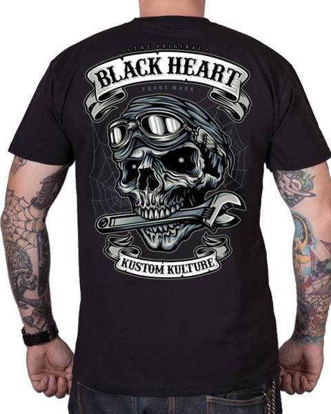 Tričko BLACK HEART Trapper čierna - L