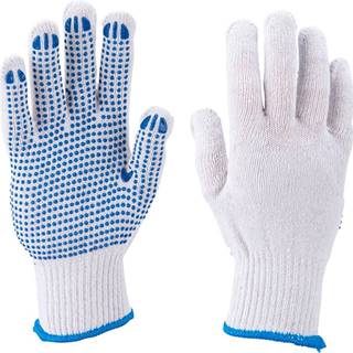 rukavice bavlněné s PVC terčíky na dlani, velikost 10"