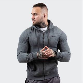 Mikina Zipper Hoodie Grey Black  M