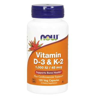 Now Foods Vitamin D3 & K2 120 kaps