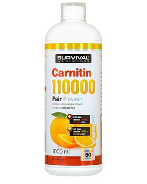 Carnitin 110000 Fair Power 1000 ml pomeranč
