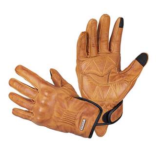 Kožené moto rukavice W-TEC Dahmer Farba svetlo hnedá, Veľkosť XXL