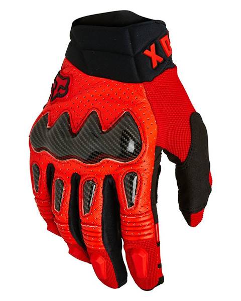 Motokrosové rukavice  Bomber Ce Fluo Red MX22 fluo červená - S